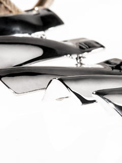 Drape Bracelet in Silver, metal detail view |Color:Silver