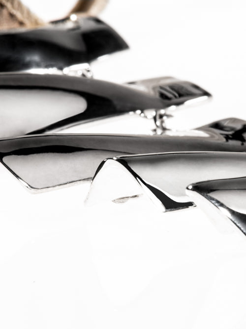 Drape Bracelet in Silver, metal detail view |Color:Silver