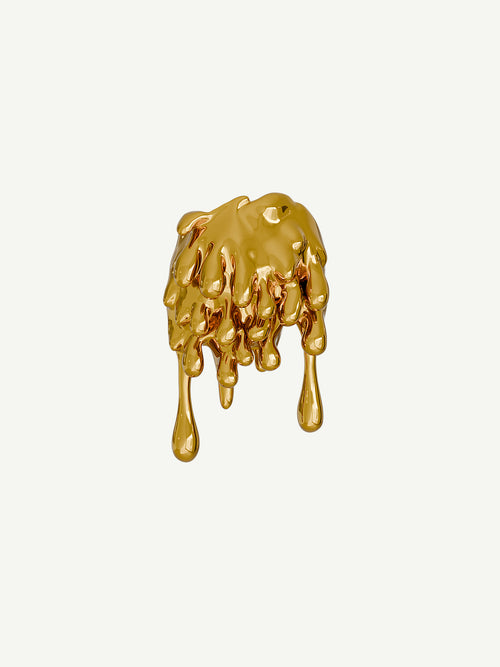 Drop Earring in Gold, product view |Color:Gold