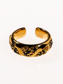 Exclave Ear Cuff in Gold, angled product view |Color:Gold