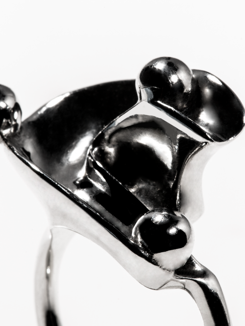 Flux Ring in Silver, detail product view |Color:Silver