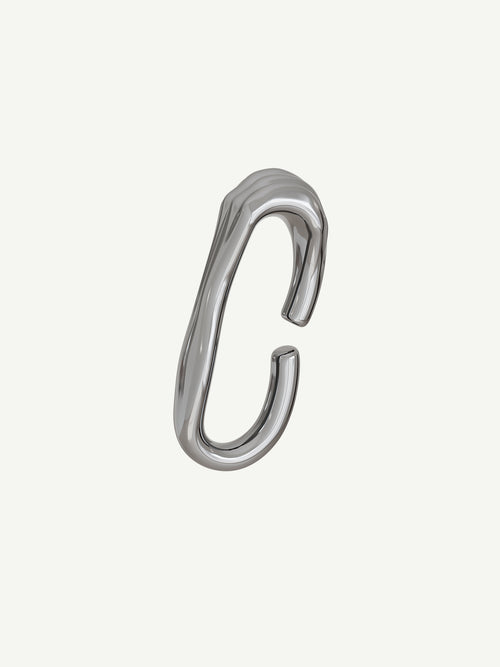 Grasp Ear Cuff in Silver, detail product view |Color:Silver
