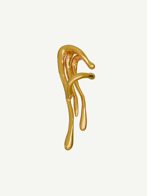 Languor Ear Cuff in Gold, alternate product view |Color:Gold
