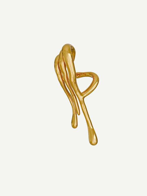 Languor Ear Cuff in Gold, detail product view |Color:Gold