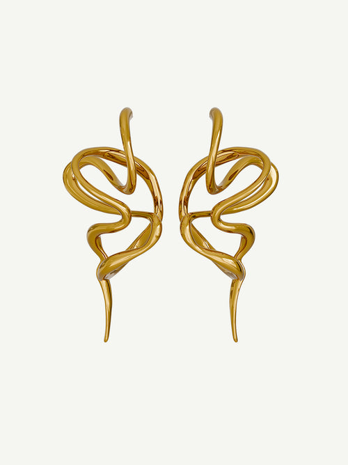 PermaDaze Earring in Gold, product view |Color:Gold