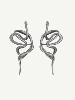 PermaDaze Earring in Silver, product view |Color:Silver