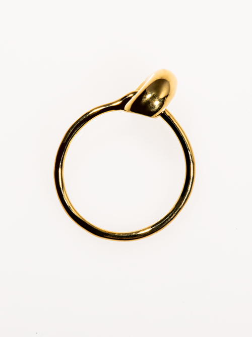 Solitude Ring in Gold, angled product view |Color:Gold