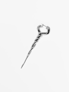 Tangle Earring Right in Silver, alternate angled product view |Color:Silver