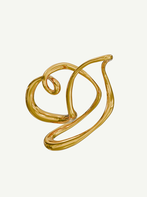 Tedium Ear Cuff in Gold, detail product view |Color:Gold