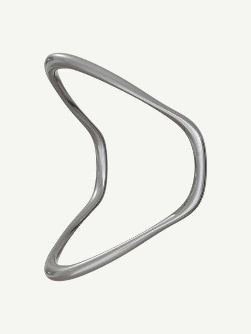 Wave Bracelet in Silver, product view |Color:Silver