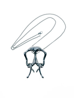 A Life Form Necklace in Silver, full product view |Color:Silver
