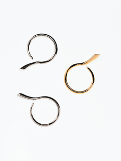 Brunch Ring Trio in Silver and Gold, full product view |Color:Gold