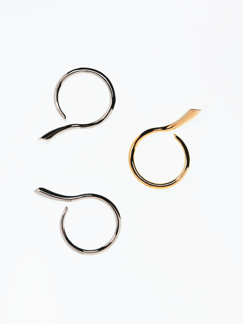 Brunch Ring Trio in Silver and Gold, full product view |Color:Gold