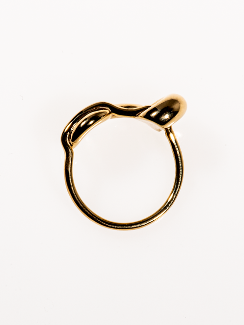 Crowd Ring in Gold, side product view |Color:Gold