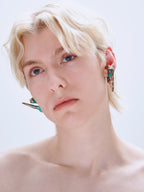 Decay Drift Ear Cuff in Copper worn on ear |Color:Copper