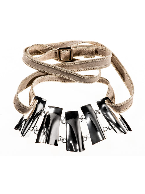 Drape Bracelet in Silver, full product view |Color:Silver