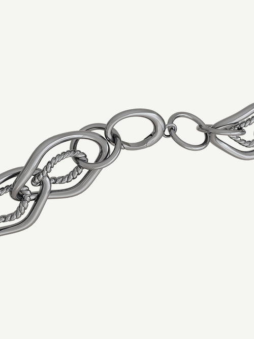 Dreary Link Necklace in Silver, alternate product view |Color:Silver