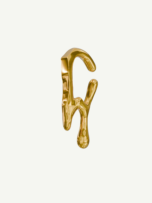 Drip Ear Cuff in Gold, alternate product view |Color:Gold