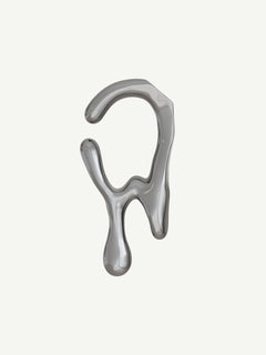 Drip Ear Cuff in Silver, product view |Color:Silver