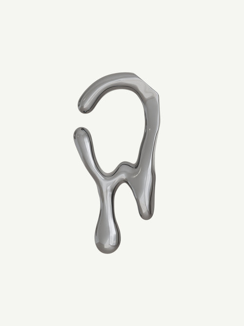 Drip Ear Cuff in Silver, product view |Color:Silver