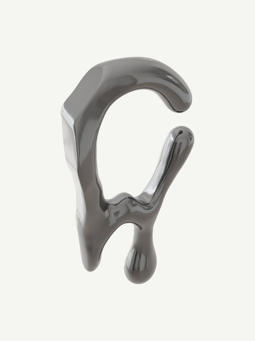 Drip Ear Cuff in Silver, alternate product view |Color:Silver