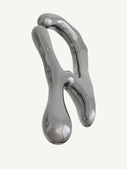 Drip Ear Cuff in Silver, detail product view |Color:Silver
