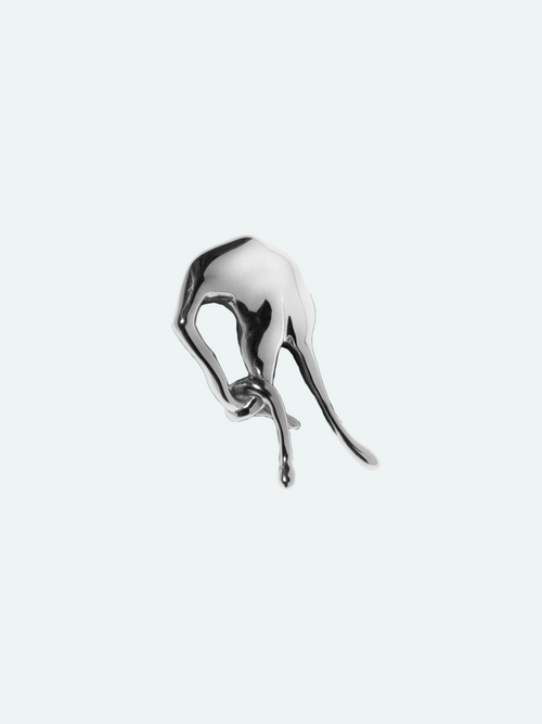 Enigma Earring in Silver, angled product view |Color:Silver|Card:Primary