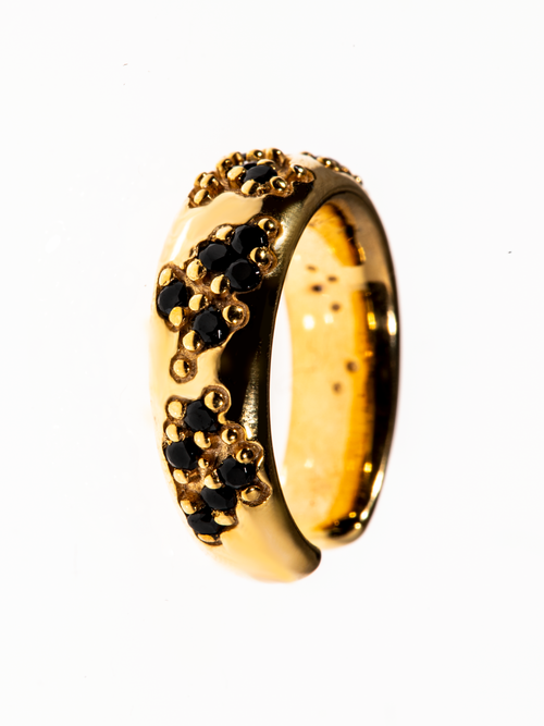 Exclave Ear Cuff in Gold, alternate side product view |Color:Gold