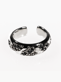 Exclave Ear Cuff in Silver, angled product view |Color:Silver