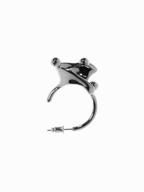 Flux Earring in Silver, full product view |Color:Silver|Card:Primary