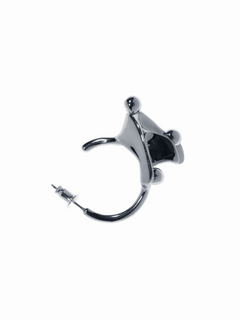 Flux Earring in Silver, angled product view |Color:Silver