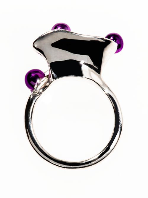 Flux Ring in Purple, alternate product view |Color:Purple