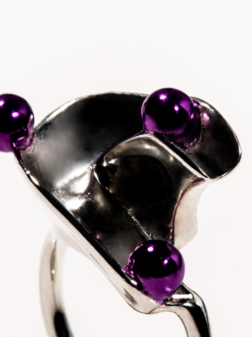 Flux Ring in Purple, detail product view |Color:Purple