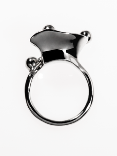 Flux Ring in Silver, alternate product view |Color:Silver