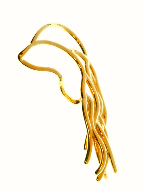 Gal Cuff in Gold, alternate product view |Color:Gold