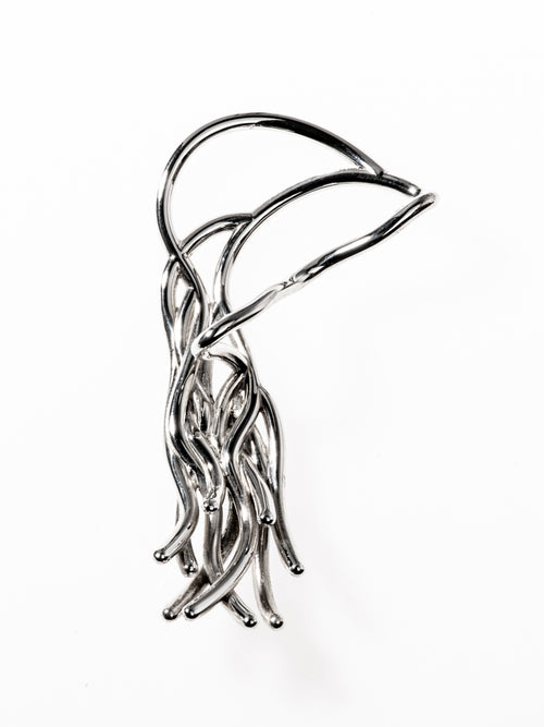 Gal Cuff in Silver, full product view |Color:Silver