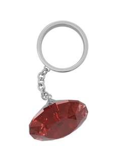 Glass Facet Ring in Red, product view |Color:Red