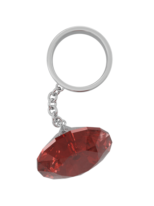 Glass Facet Ring in Red, product view |Color:Red