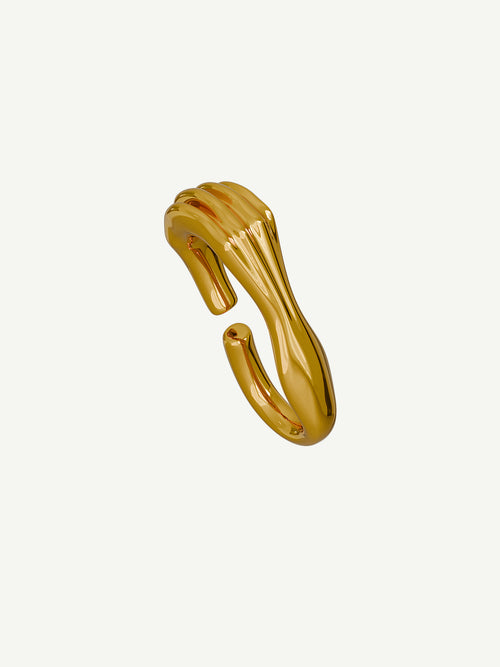 Grasp Ear Cuff in Gold, product view |Color:Gold