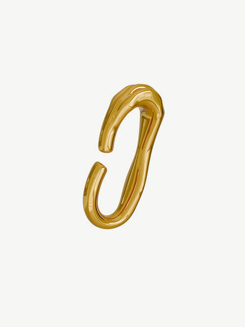 Grasp Ear Cuff in Gold, detail product view |Color:Gold