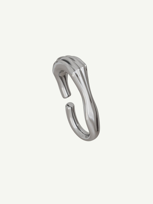 Grasp Ear Cuff in Silver, product view |Color:Silver