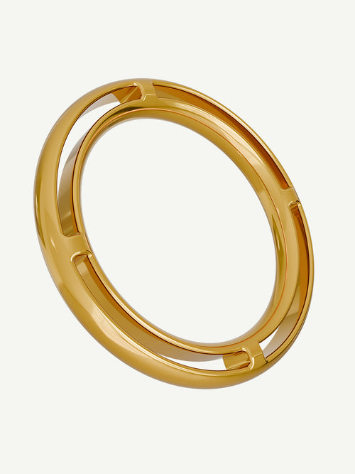 Hole Bracelet in Gold, alternate product view |Color:Gold