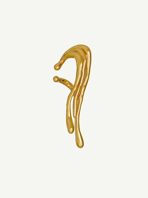 Languor Ear Cuff in Gold, product view |Color:Gold