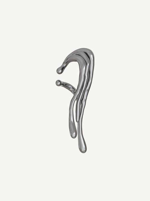 Languor Ear Cuff in Silver, product view |Color:Silver