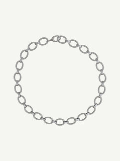 Lull Necklace in Silver, full product view |Color:Silver