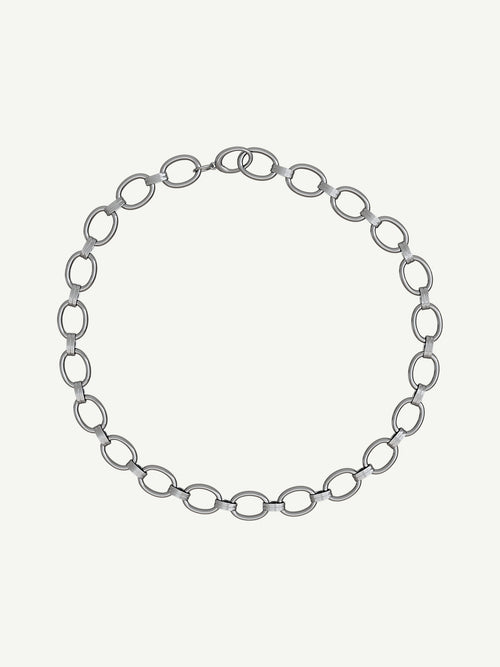 Lull Necklace in Silver, full product view |Color:Silver