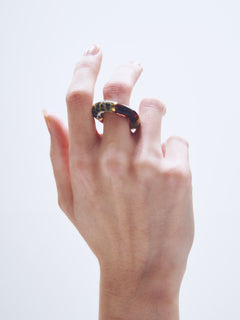 Sable Ring in Multicolor worn on finger, back hand view |Color:Multicolor
