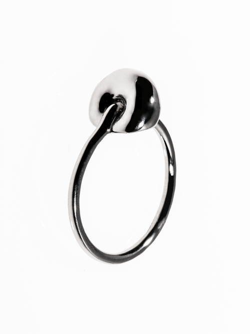 Solitude Ring in Silver, angled product view |Color:Silver