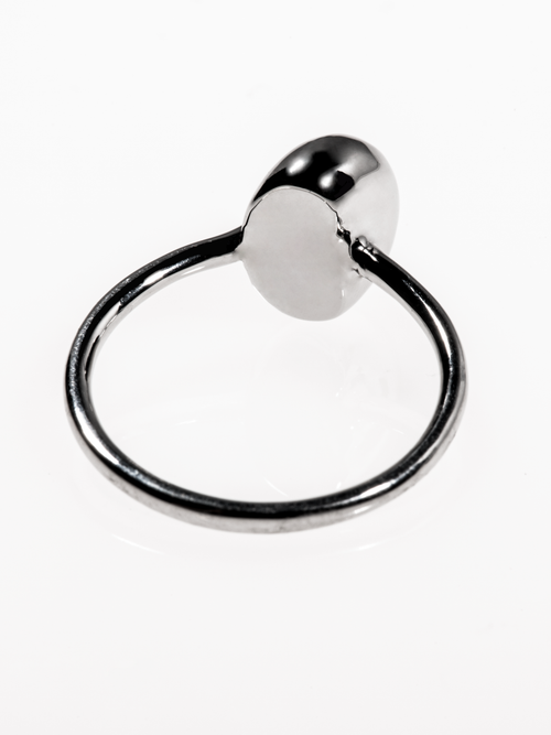 Solitude Ring in Silver, back product view |Color:Silver
