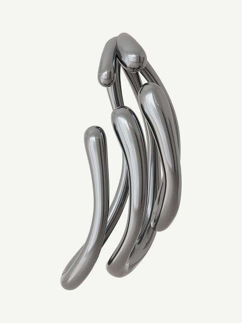 Stasis Ear Cuff in Silver, alternate product view |Color:Silver